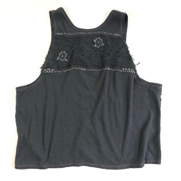 We The Free People Cropped Window Tank - Grey Large - Picture 5 of 8